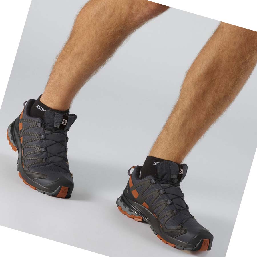 Salomon XA PRO 3D V8 GORE-TEX WIDE Erkek Patika Koşu Ayakkabısı Siyah | TR 3537MQZ